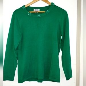 Carole REED GREEN SWEATER SIZE MEDIUM